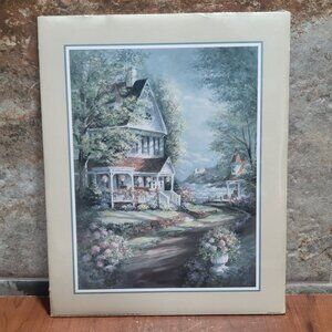 Vintage Unframed Victorian Seaside Art Print 8 x 10 Lithograph